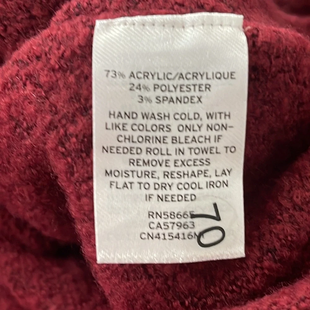 Caslon Burgundy Tunic Sweater Size Small - Picture 5 of 5